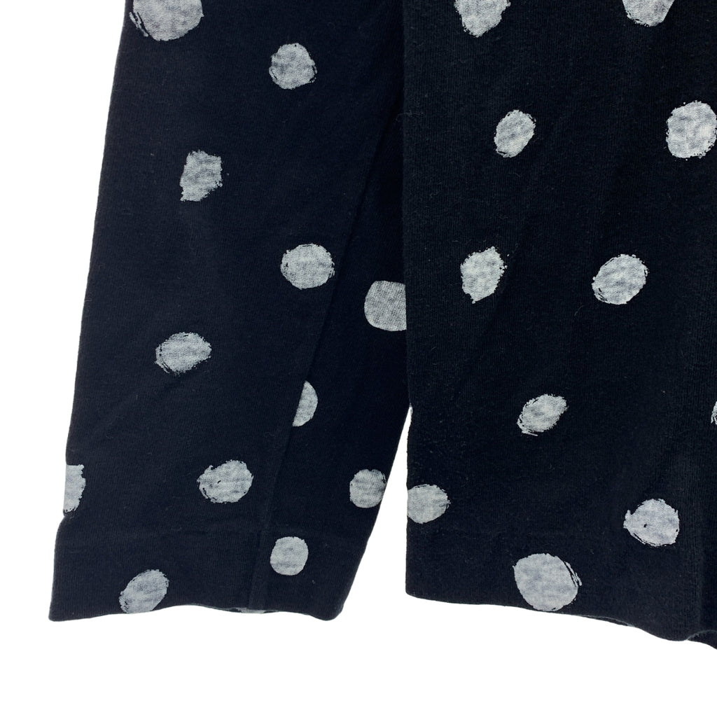 BLACK COMME des GARCONS / 블랙콤 데 갤슨 | 2010SS | 도트 프린트 가공 롱 슬리브 T셔츠 컷소우 | M |