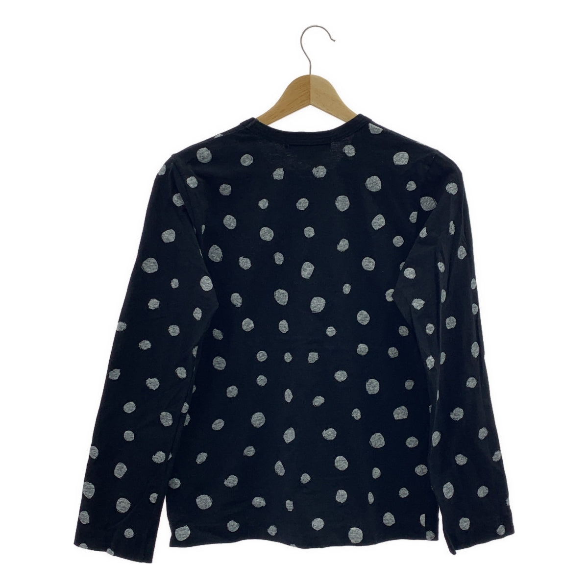 BLACK COMME des GARCONS / 블랙콤 데 갤슨 | 2010SS | 도트 프린트 가공 롱 슬리브 T셔츠 컷소우 | M |