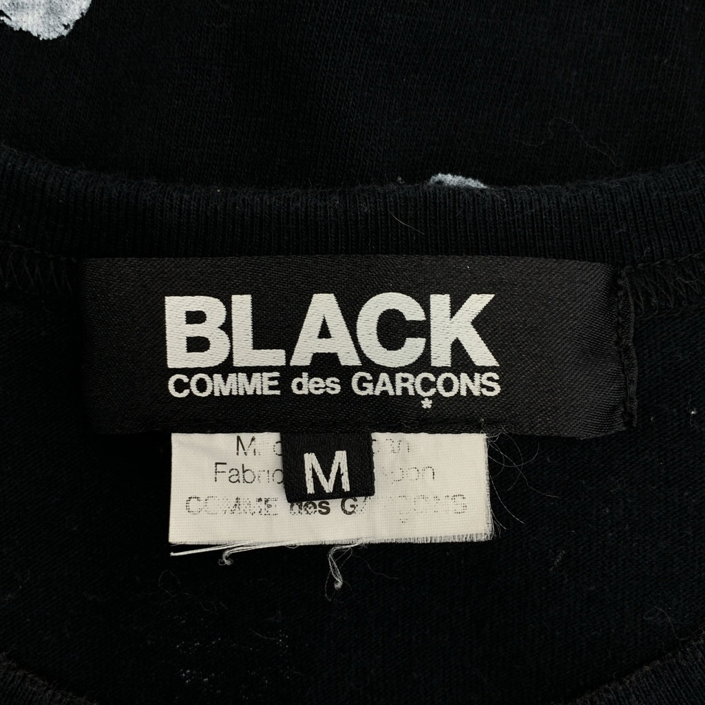 BLACK COMME des GARCONS / 블랙콤 데 갤슨 | 2010SS | 도트 프린트 가공 롱 슬리브 T셔츠 컷소우 | M |