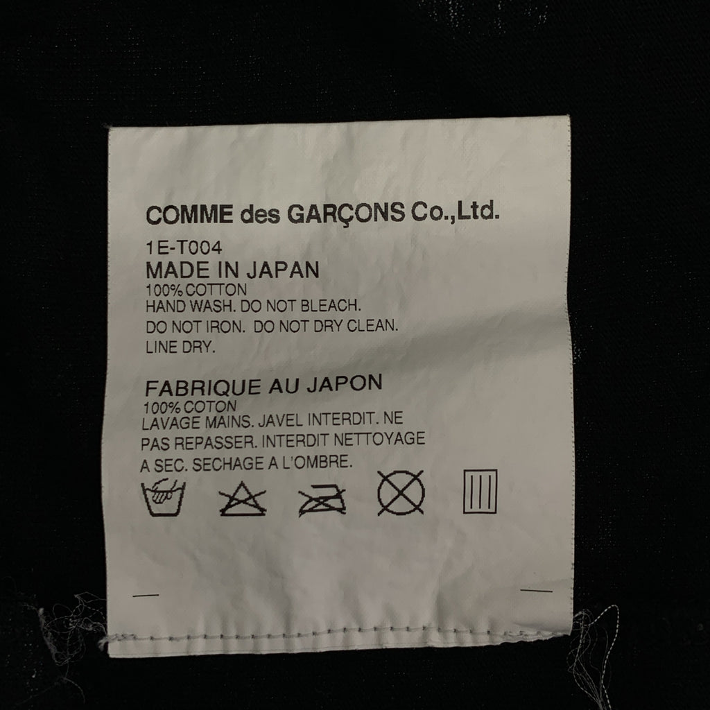 BLACK COMME des GARCONS / 블랙콤 데 갤슨 | 2010SS | 도트 프린트 가공 롱 슬리브 T셔츠 컷소우 | M |