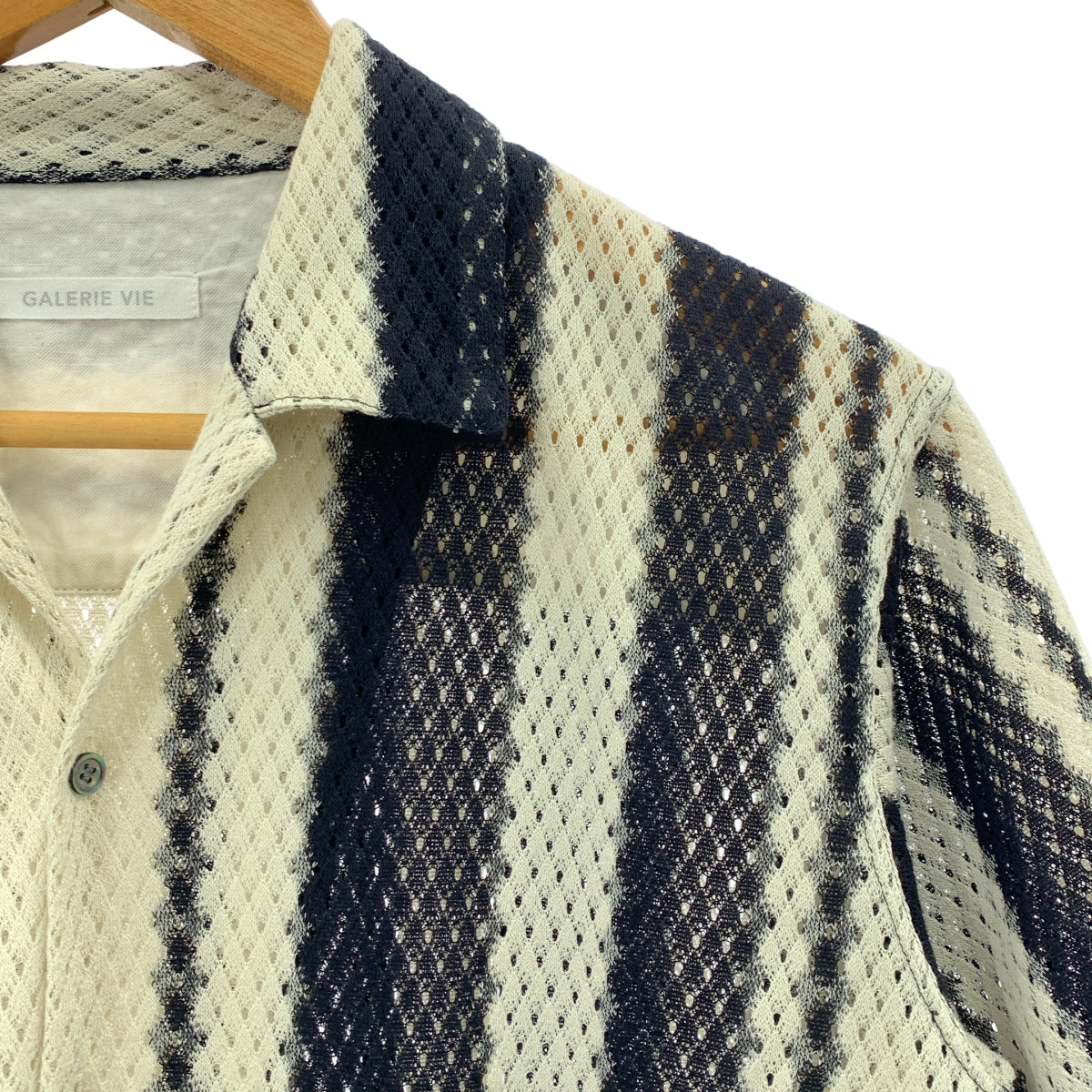 GALERIE VIE / ギャルリーヴィー | 2023SS | ランダムストライプ オープンカラーシャツ | F | レディース