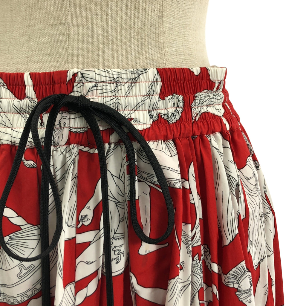 BLAMINK / 브라밍크 | 그리스 무늬 프린트 개더 롱 스커트 | 36 |