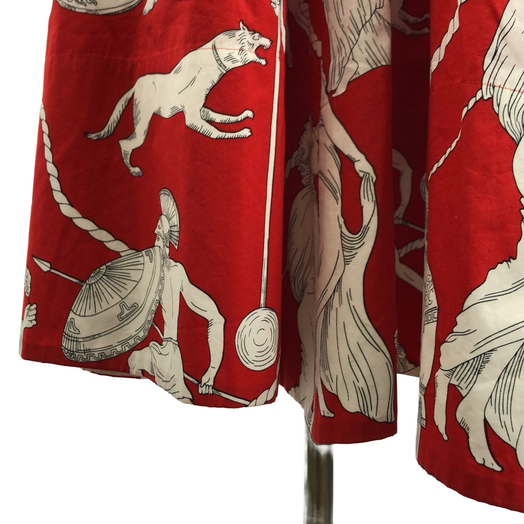 BLAMINK / 브라밍크 | 그리스 무늬 프린트 개더 롱 스커트 | 36 |