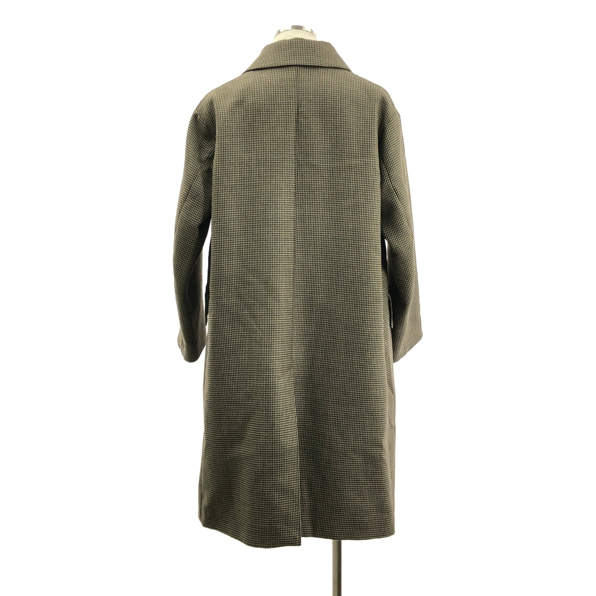 【美品】  AURALEE / オーラリー | DOUBLE FACE CHECK LONG COAT / ダブルフェイス オーバー ロング コート / 総裏地 | 4 | HOUND'S TOOTH CHECK | メンズ