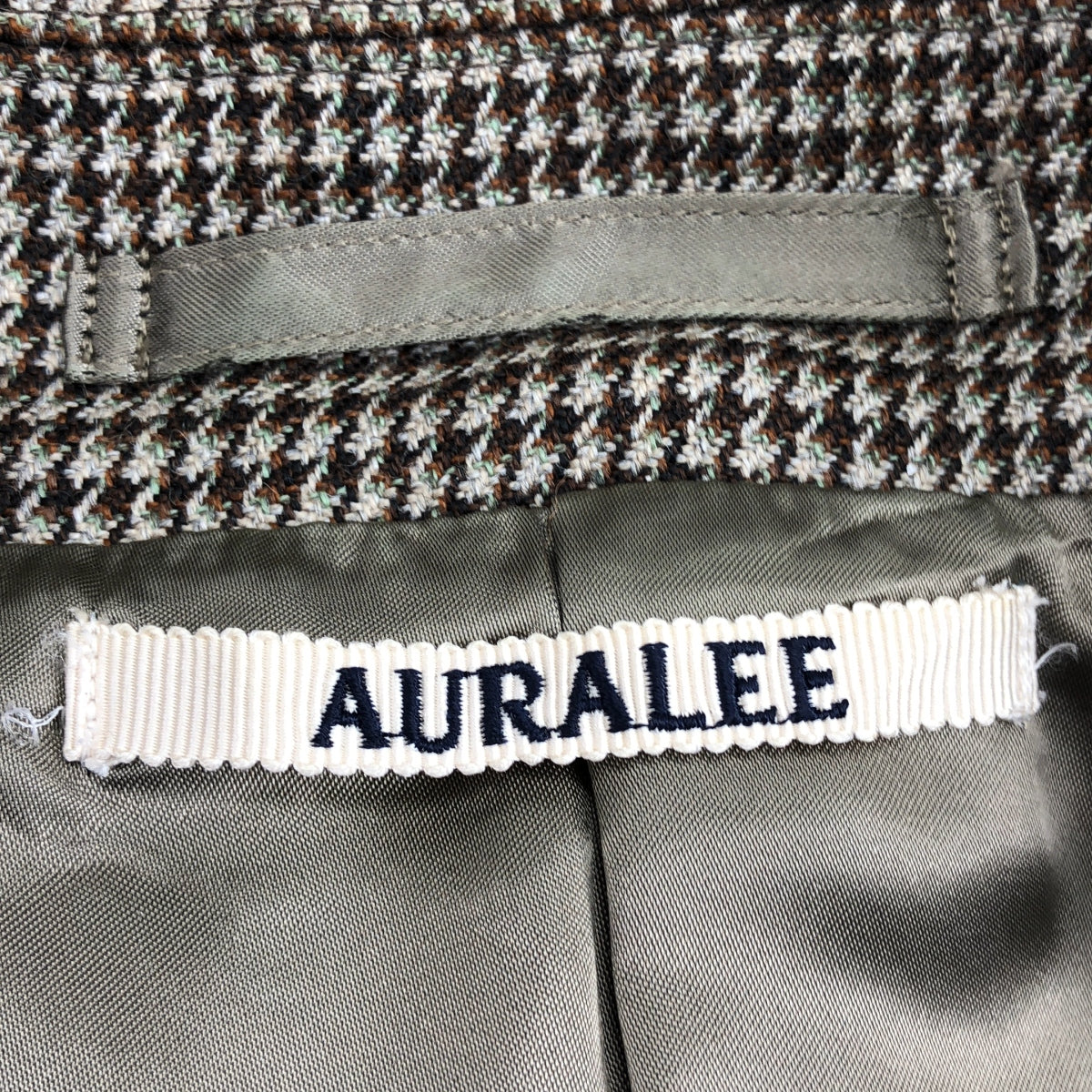 [狀況極佳] AURALEE | 雙面格紋長版大衣 | 全襯裡 | 尺寸 4 | 千鳥格紋 | 男款