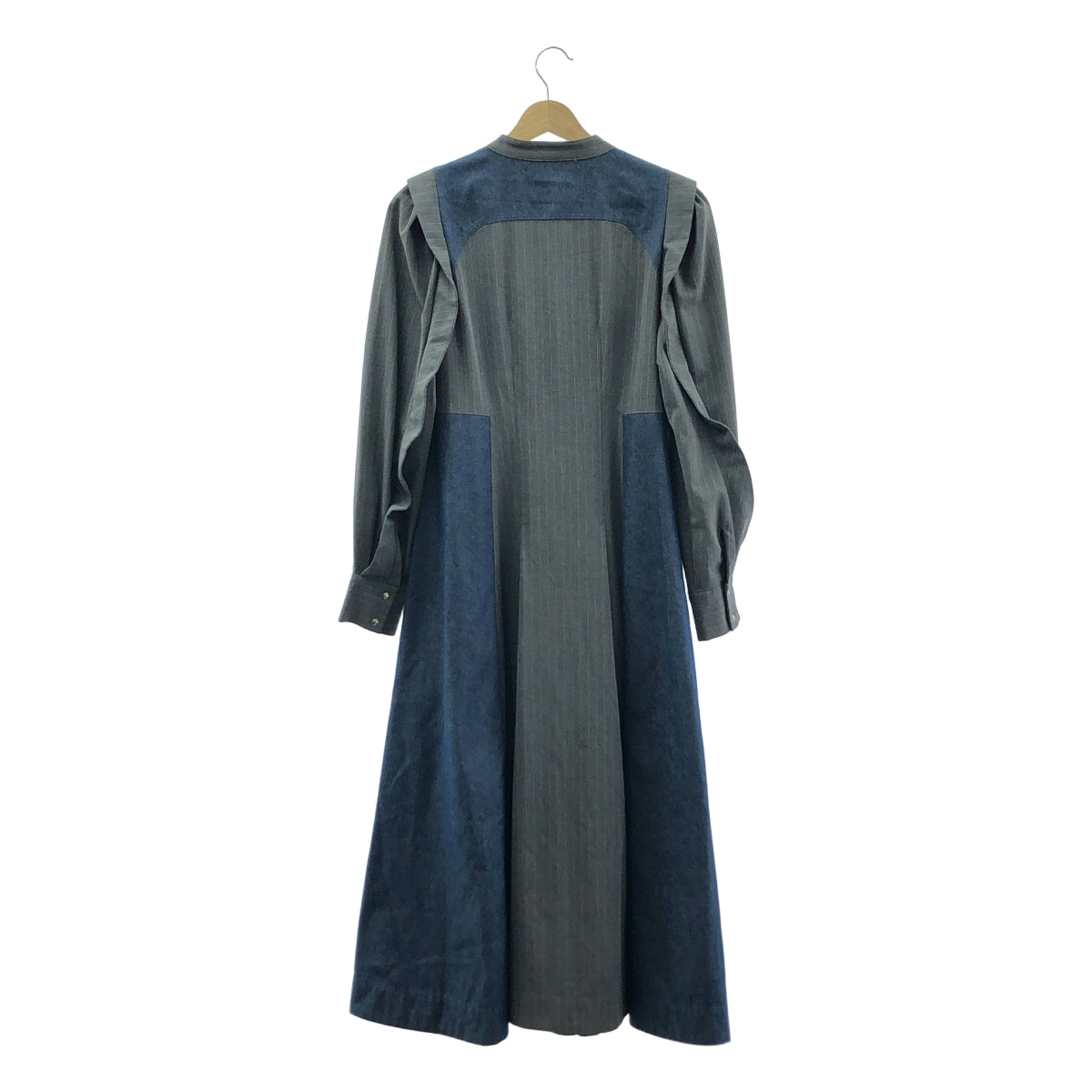 FURFUR | 牛仔布對接立領洋裝 | 均碼 | 灰色 | 女款