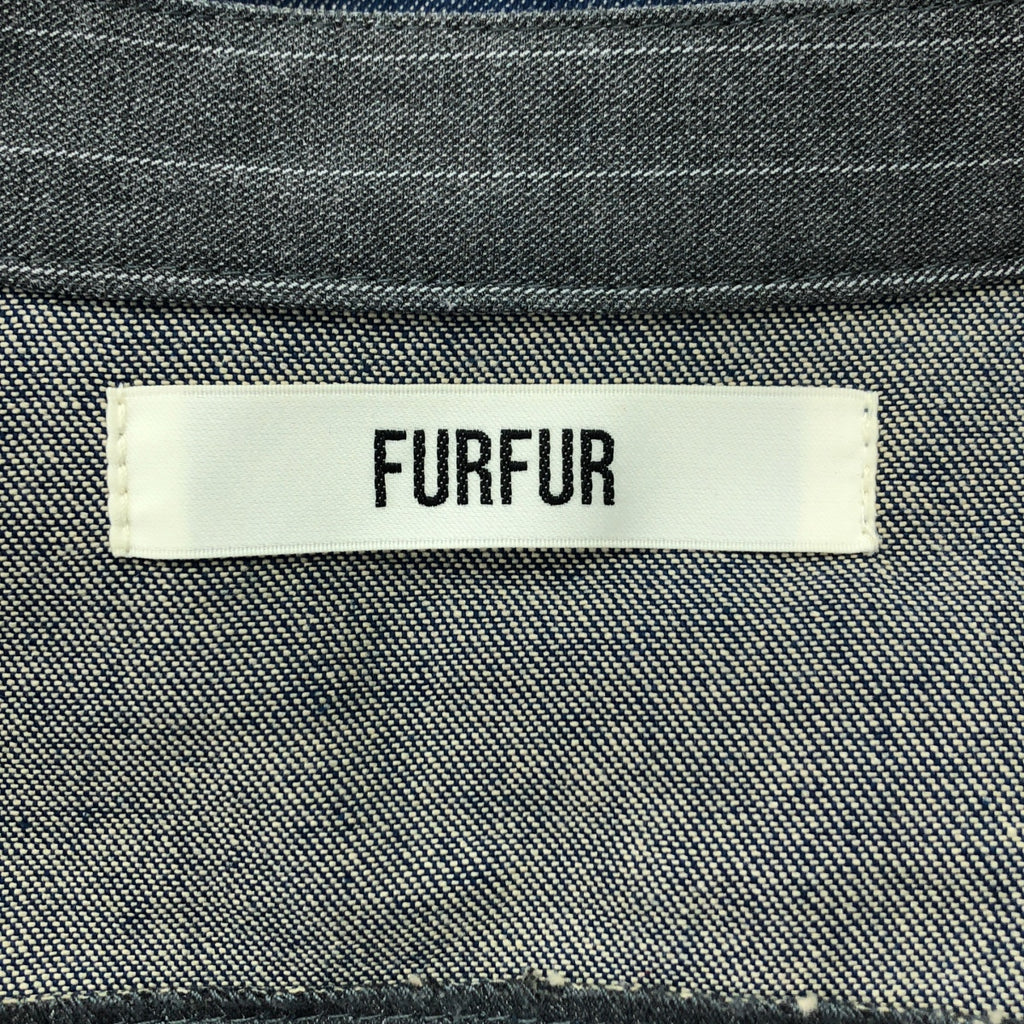 FURFUR / 파퍼 | 데님 도킹 밴드 컬러 원피스 | one size | 그레이 | 여성