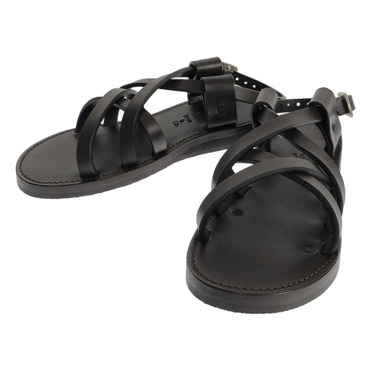 [New] Broe&amp;Co. | Leather Strap Sandals | Size 38 | Brown | Women's