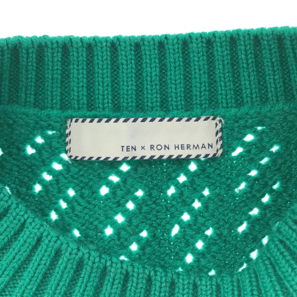 【新品未使用タグ付】 TEN× Ron Herman ニット ニットベスト Ron Herman / ロンハーマン | × TEN. ウールニットベスト | グリーン