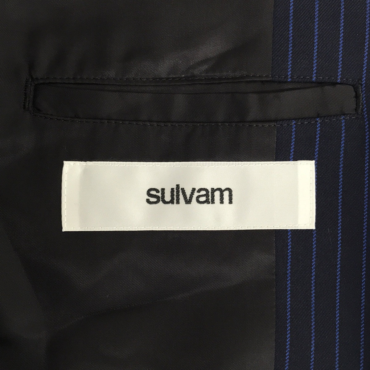 [New] sulvam / Sulvam | 2022SS | Piping 1 button jacket Striped piping 1B jacket | S | Navy | Men's