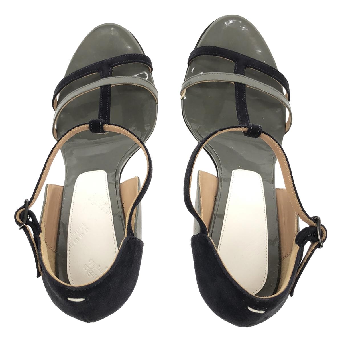 [Beautiful Condition] Maison Margiela | 2016SS | Double Heel Sandals | Size 36 | Grey/Navy | Women's