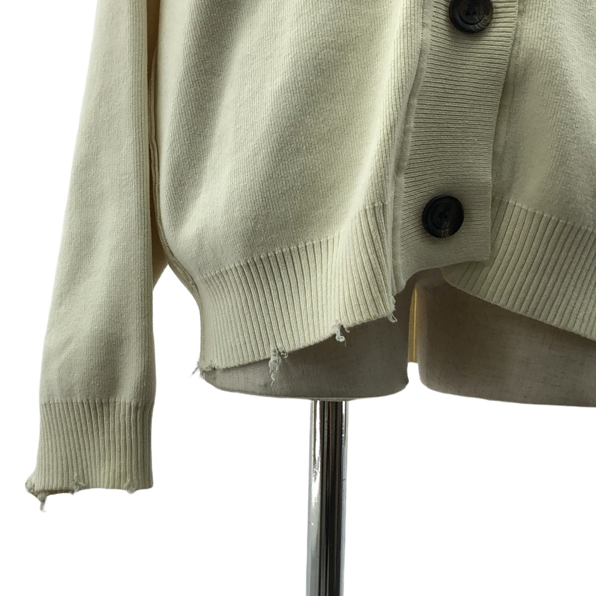 PERVERZE / パーバーズ | 2019SS | crash wide knit cardigan クラッシュ ワイド ニット カーディガン | F | アイボリー | レディース PERVERZE / パーバーズ | 2019SS | crash wide knit cardigan