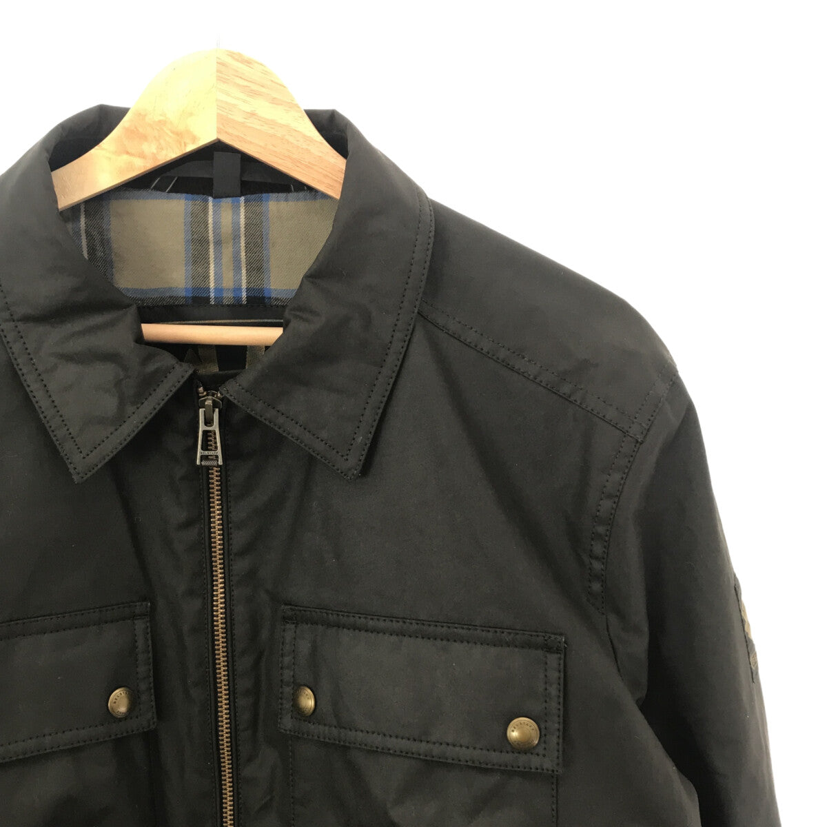 【美品】  Belstaff / ベルスタッフ | TOUR OVERSHIRT / コーデュロイ切替 ワックス オイルド ジャケット | L | ダークブラウン | メンズ