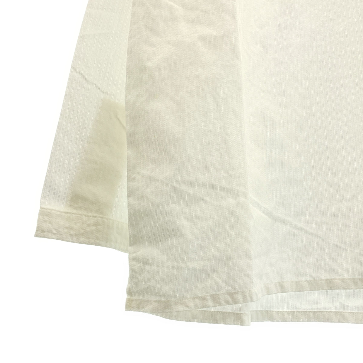 LEMAIRE / 르메르 | 코튼 헨리 넥 풀오버 셔츠 | S | 화이트 | 남성