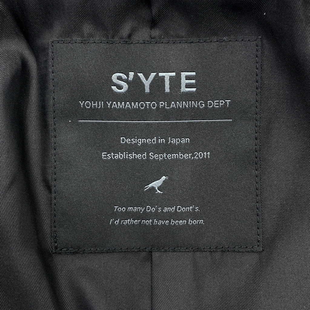 S'YTE YOHJI YAMAMOTO | 2022 秋冬 | 植鞣水洗綿羊皮雙騎士外套 | 尺寸 2 | 男款