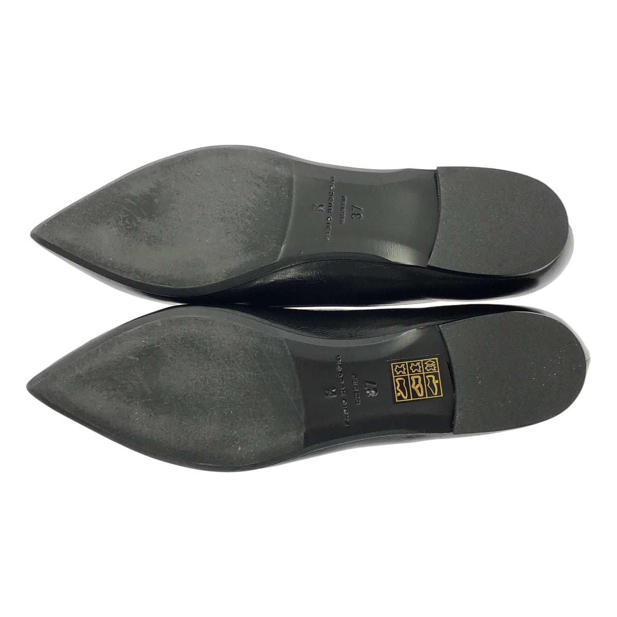 Fabio Rusconi / ファビオルスコーニ | レザー ポインテッドトゥ フラットシューズ | 37 | レディース