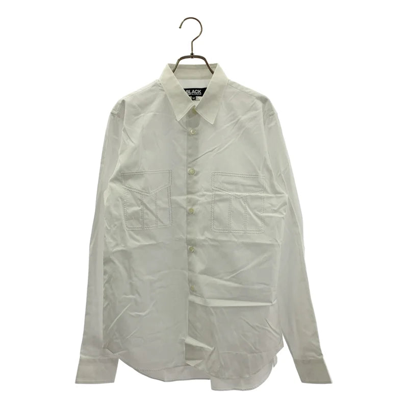 BLACK COMME des GARCONS / 블랙 꼼데가르송 | 2023SS | 코튼 스티치 롱슬리브 셔츠 | M | 남성