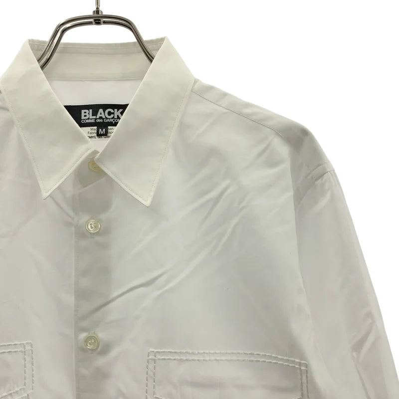 BLACK COMME des GARCONS / 블랙 꼼데가르송 | 2023SS | 코튼 스티치 롱슬리브 셔츠 | M | 남성
