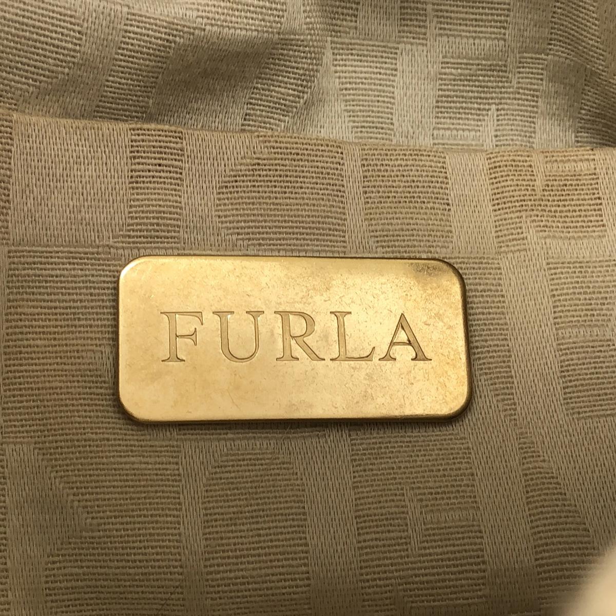 FURLA |柔軟針織手提包 |米色 |女性的