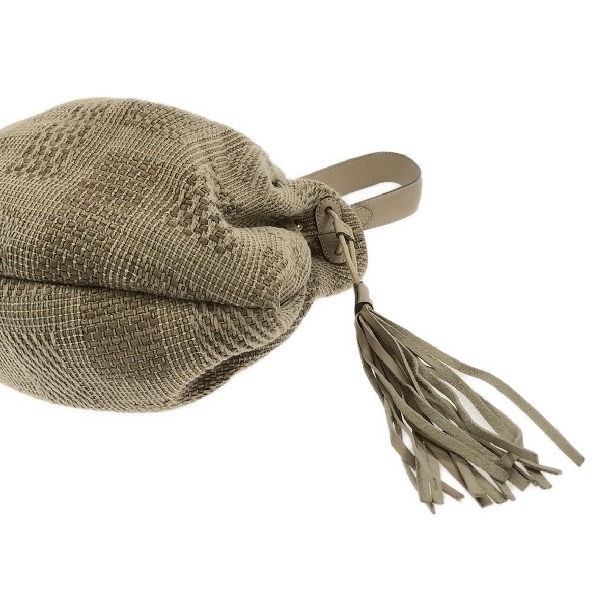 FURLA |柔軟針織手提包 |米色 |女性的