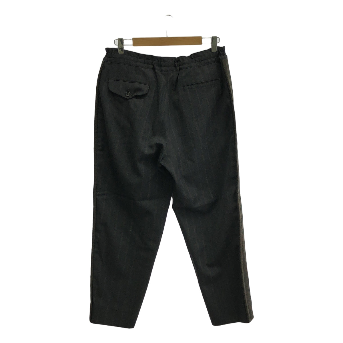 【美品】  COMME des GARCONS HOMME DEUX / コムデギャルソンオムドゥ | 2024AW | ウール ストライプ 切替 サイドライン スラックス | M | グレー系 | メンズ