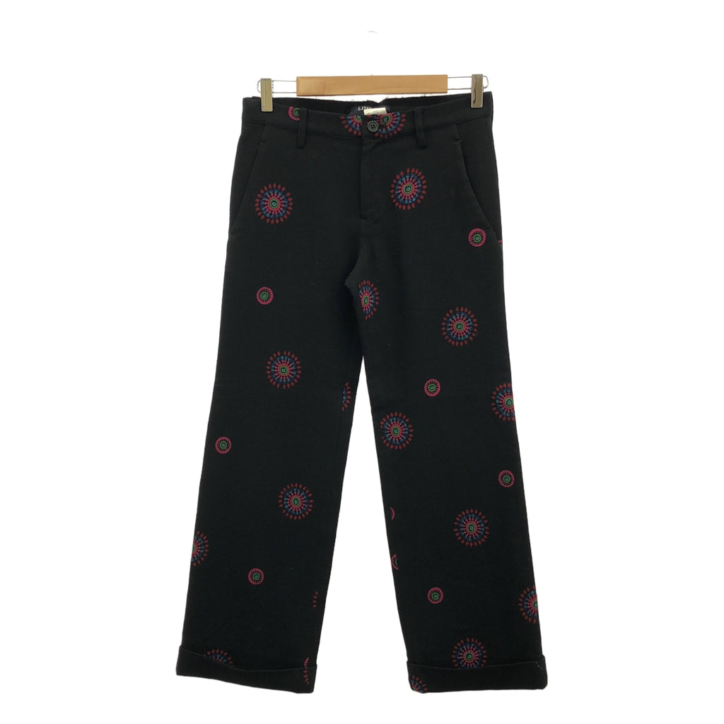 LIMI feu | 羊毛尼龍捲邊印花褲 | XS | 黑色 | 女款