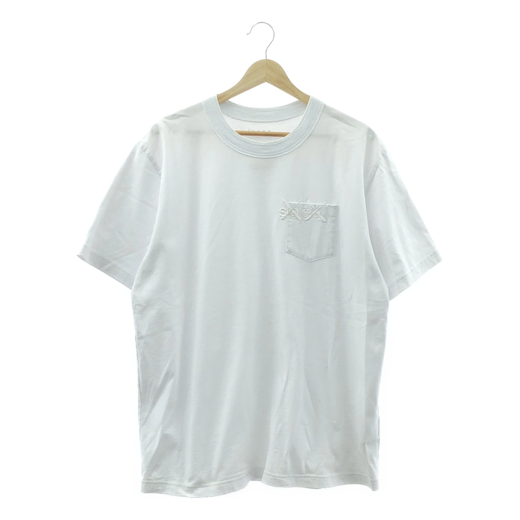 sacai | 2021 春夏系列 | x KAWS / 標誌刺繡口袋 T 卹 | 尺寸 4 | 男款