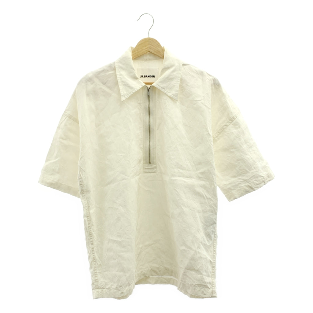 JIL SANDER / 질 썬더 | 2023SS | 오버 실루엣 하프 Zip 풀오버 셔츠 | 37 | 남성