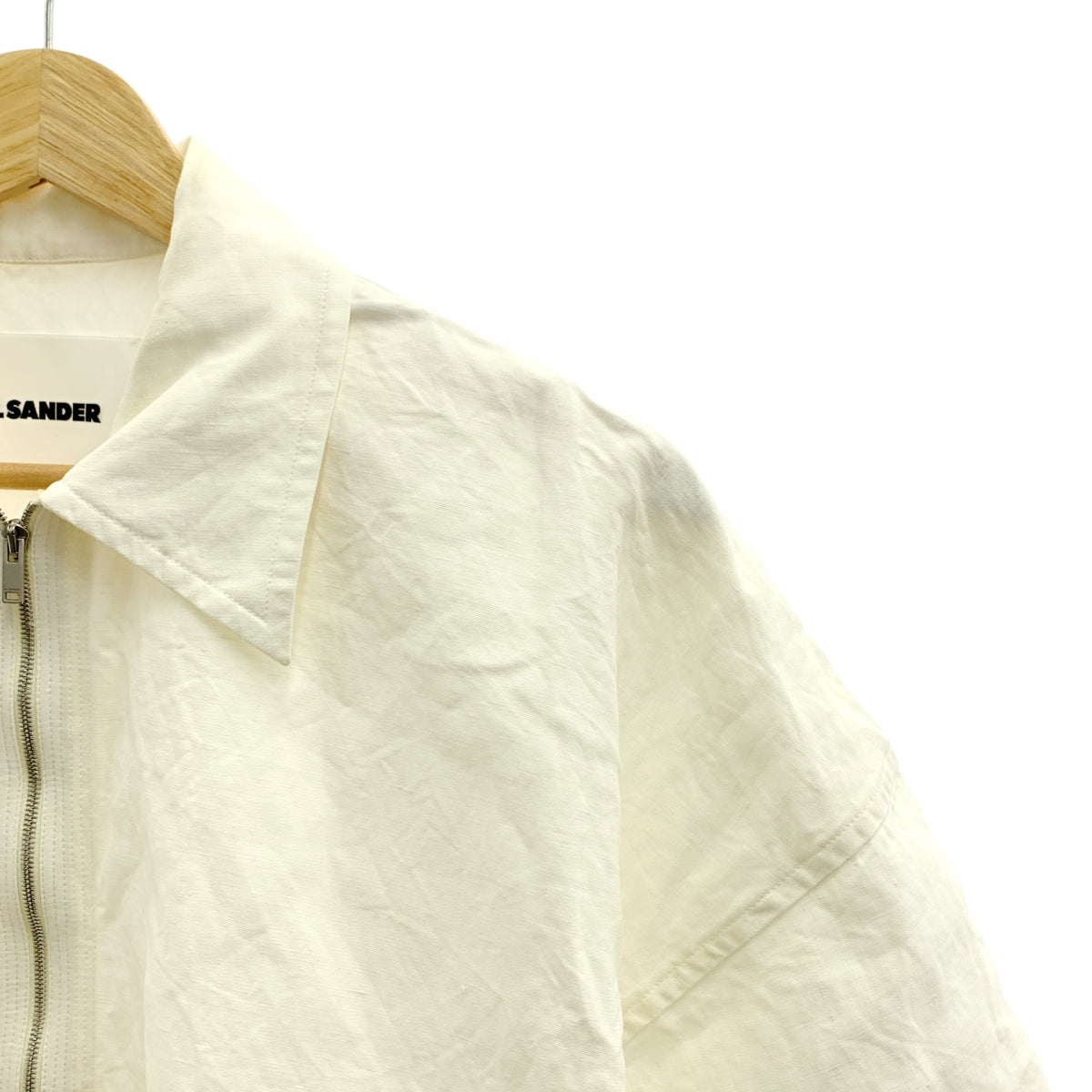 JIL SANDER / 질 썬더 | 2023SS | 오버 실루엣 하프 Zip 풀오버 셔츠 | 37 | 남성