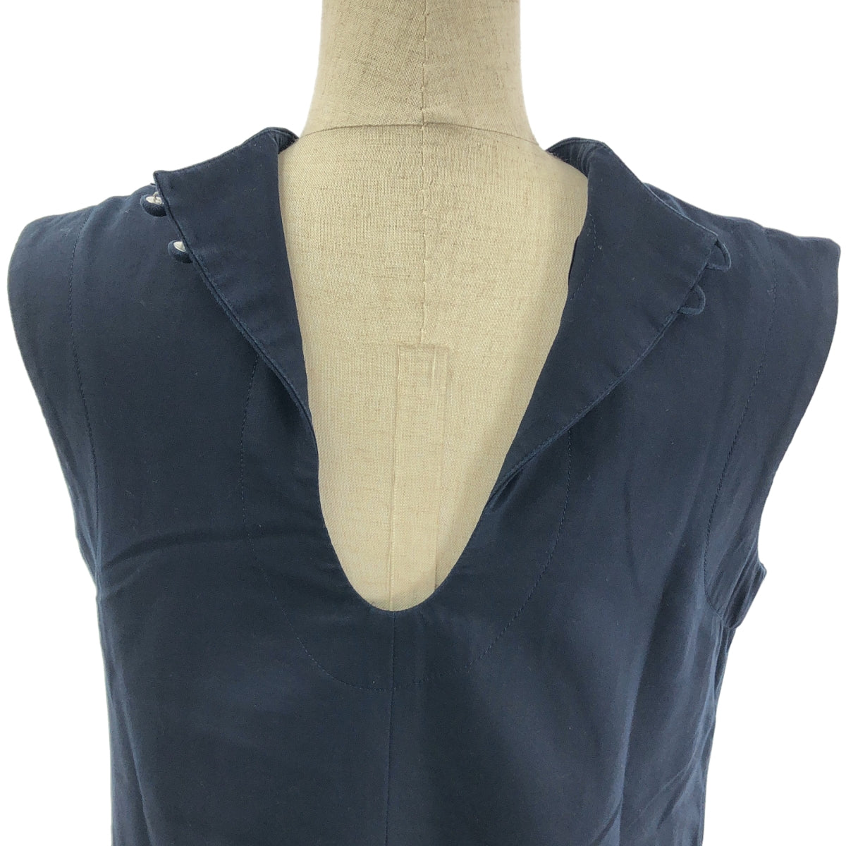 Mame Kurogouchi / マメクロゴウチ | Cotton Double Cloth Sleeveless Dress コットンダブル クロス スリーブレスドレス | 2 | レディース