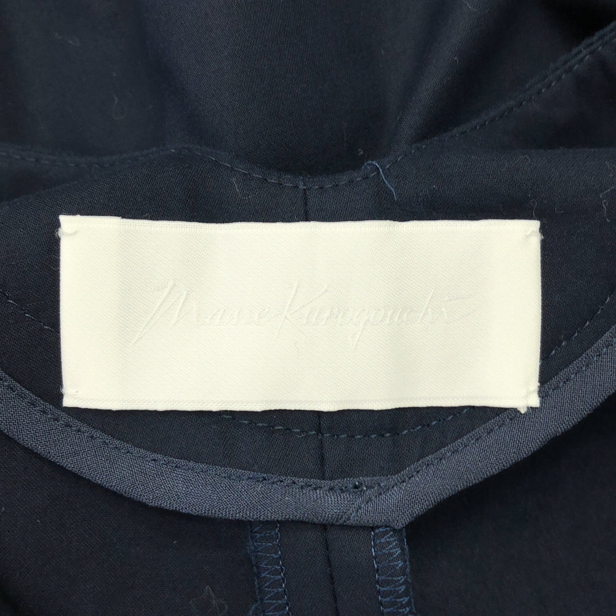 Mame Kurogouchi / マメクロゴウチ | Cotton Double Cloth Sleeveless Dress コットンダブル クロス スリーブレスドレス | 2 | ネイビー | レディース