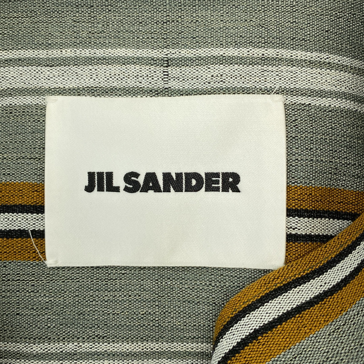JIL SANDER / 질산더 | 2020SS | 린넨 레이온 실크 스트라이프 오버 실루엣 셔츠 | 38 | 남성