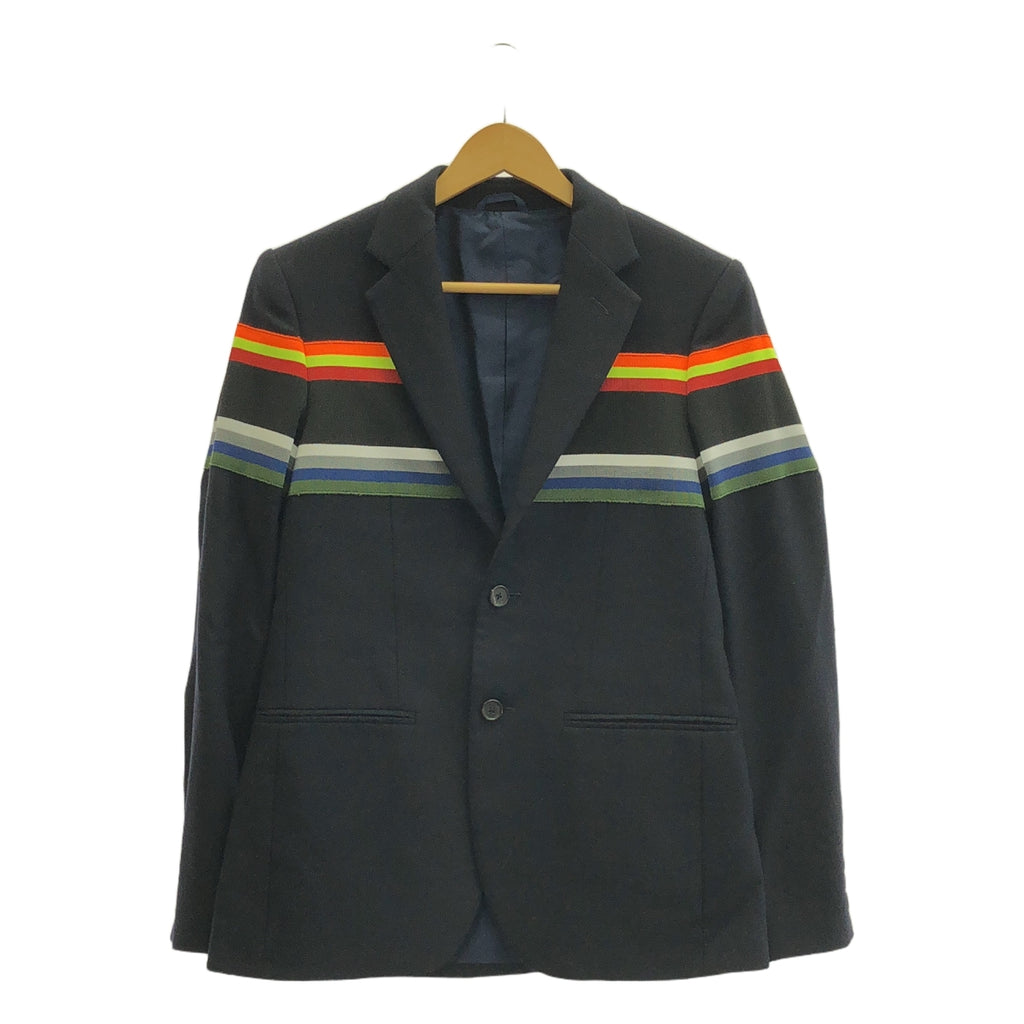RAF SIMONS / 거친 시몬스 | 2014AW | × STERLING RUBY STRIPE JACKET 테일러드 재킷 | 44 | 네이비 | 남성