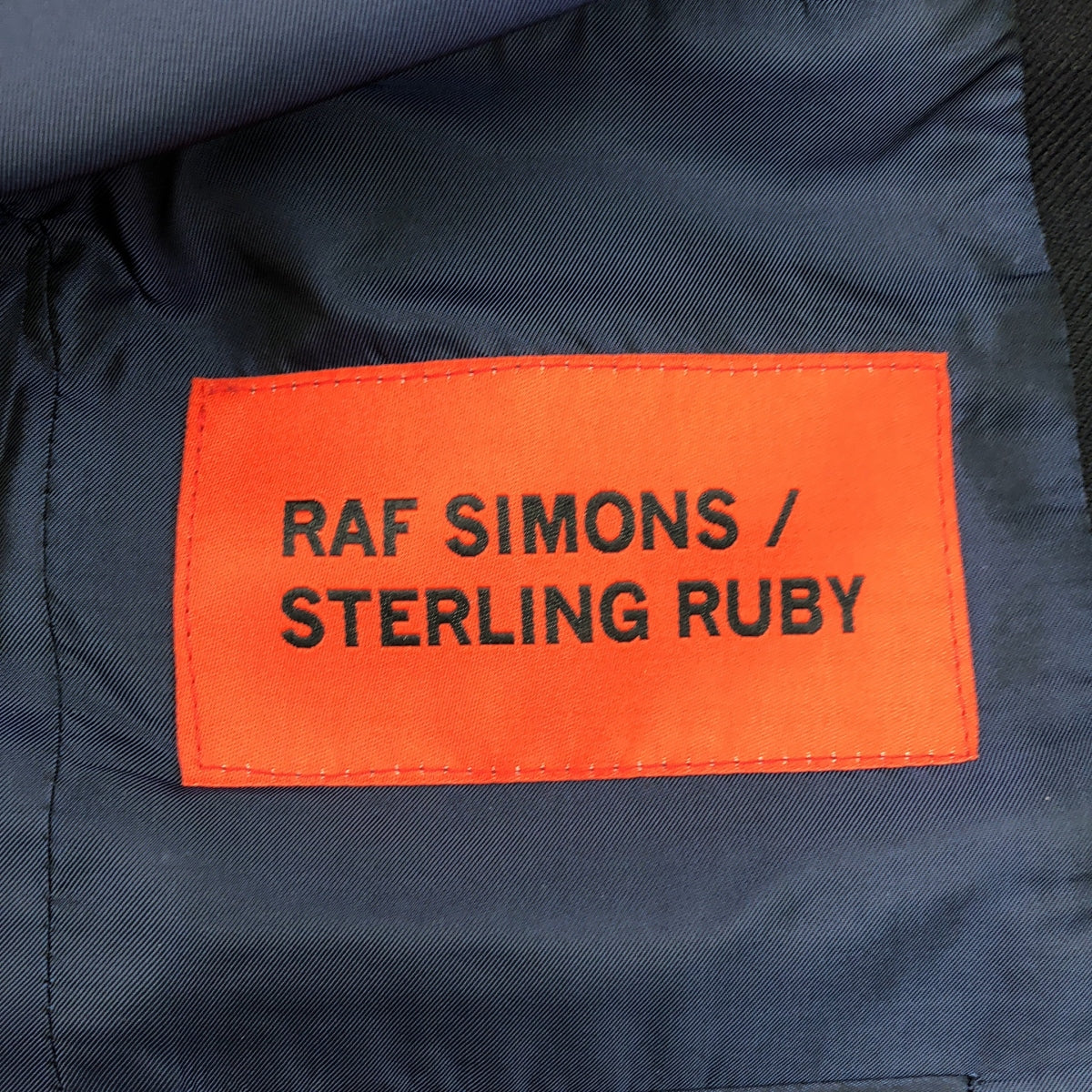 RAF SIMONS / ラフシモンズ | 2014AW | × STERLING RUBY STRIPE JACKET テーラードジャケット | 44 | ネイビー | メンズ