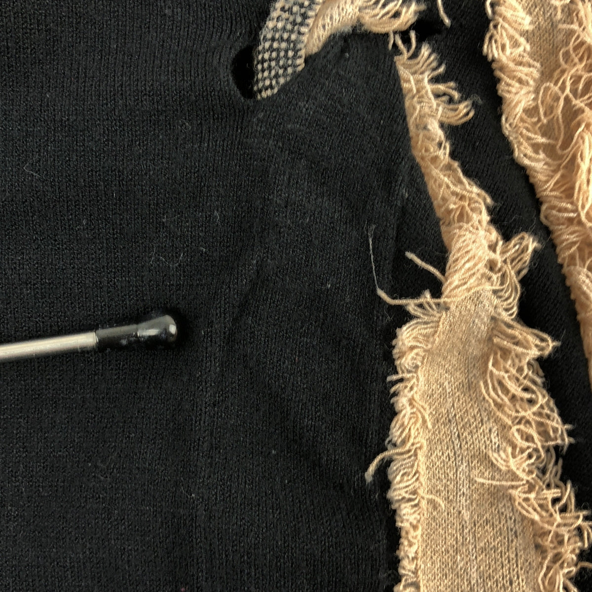 Lautashi / ラウタシー | アシンメトリー 切替 ニットワンピース | 1 | ブラック系 | レディース