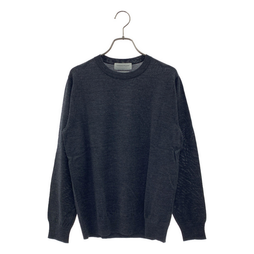 【美品】  TOMORROWLAND tricot / トゥモローランドトリコ | 2025AW | スーパーファインメリノウール クルーネックプルオーバー ニット セーター | XS | チャコールグレー系 | メンズ