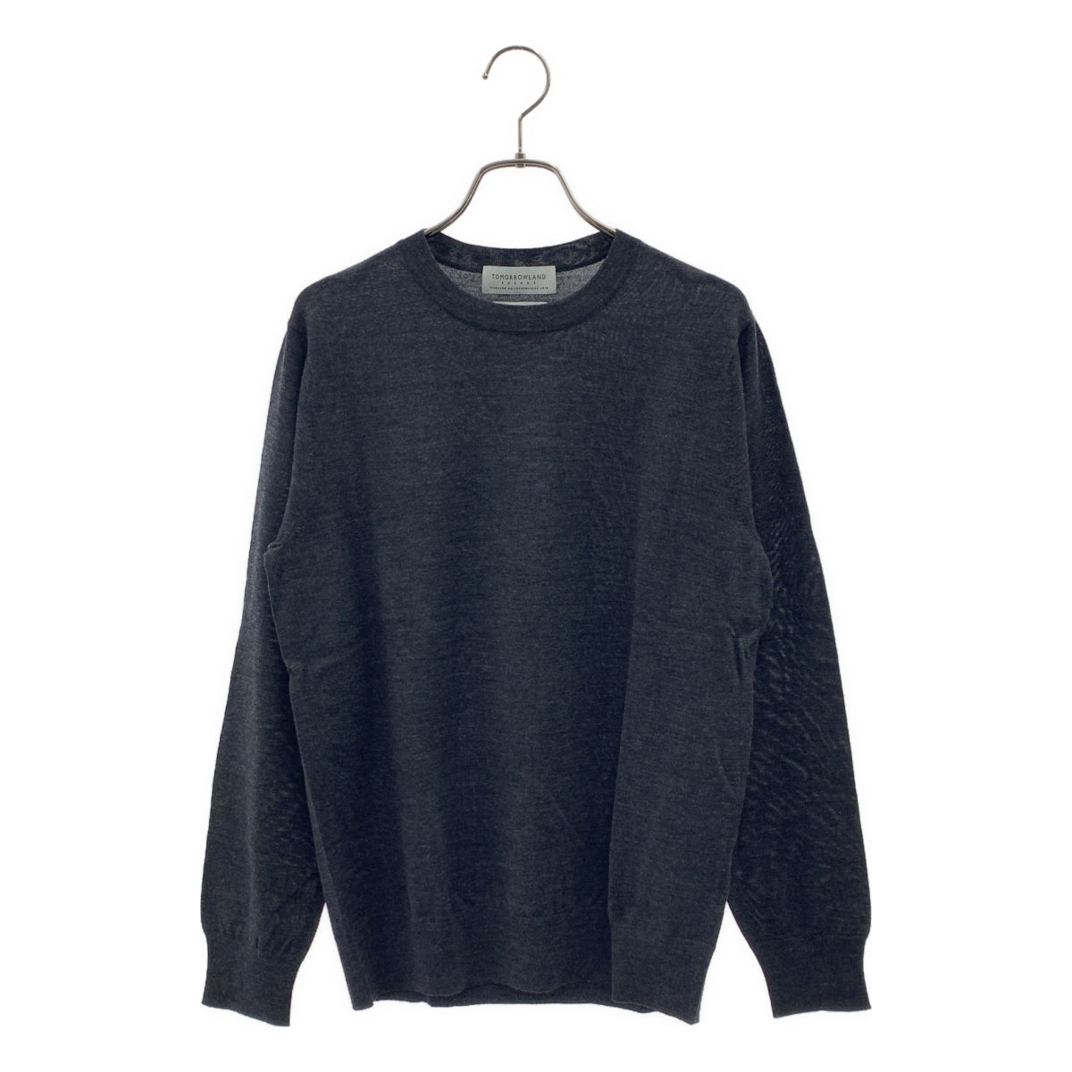 【美品】  TOMORROWLAND tricot / トゥモローランドトリコ | 2025AW | スーパーファインメリノウール クルーネックプルオーバー ニット セーター | XS | チャコールグレー系 | メンズ