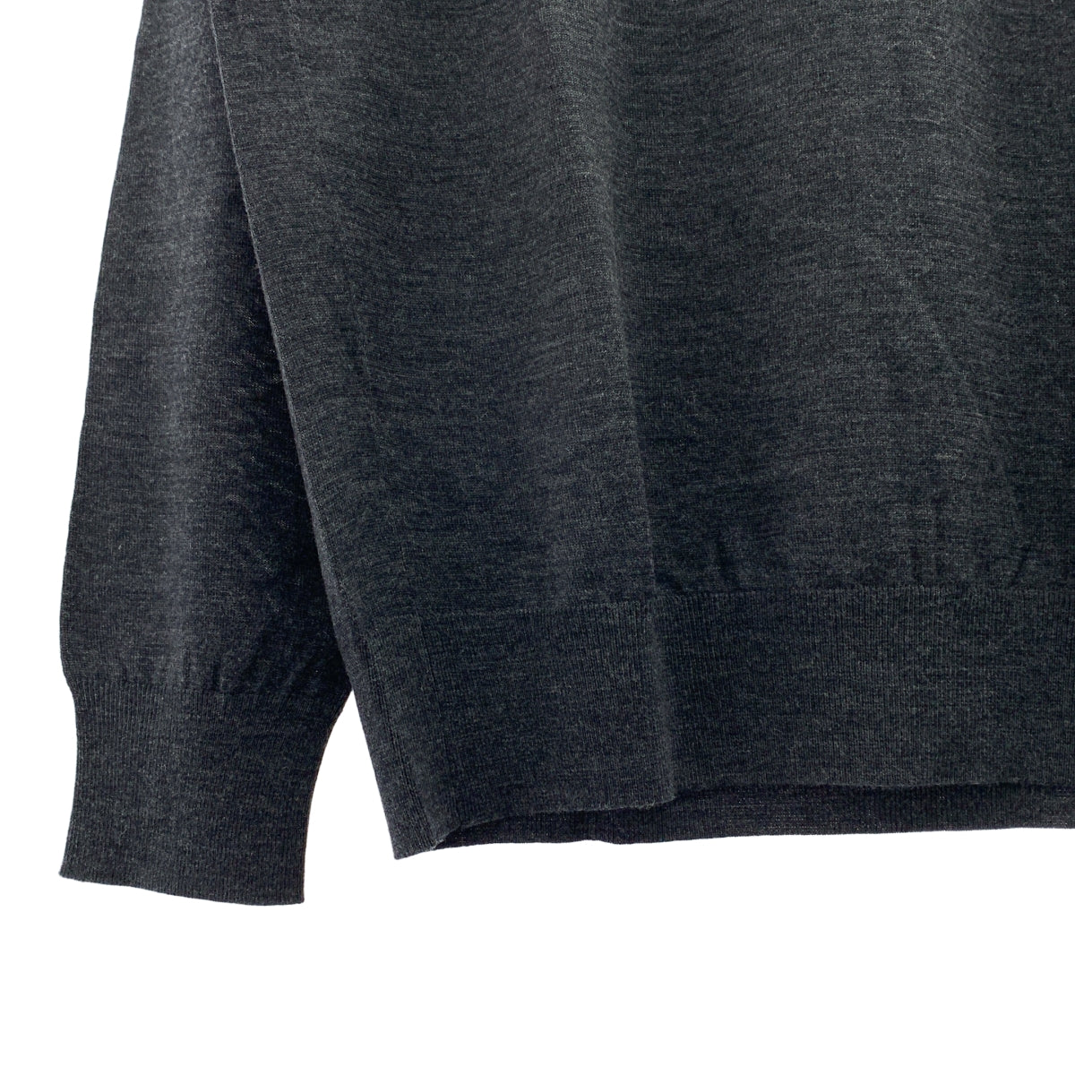 【美品】  TOMORROWLAND tricot / トゥモローランドトリコ | 2025AW | スーパーファインメリノウール クルーネックプルオーバー ニット セーター | XS | チャコールグレー系 | メンズ