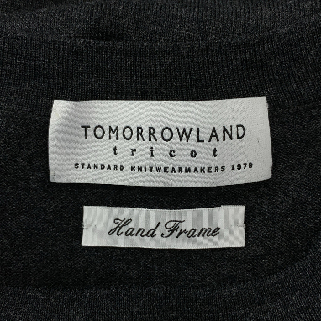 【美品】  TOMORROWLAND tricot / トゥモローランドトリコ | 2025AW | スーパーファインメリノウール クルーネックプルオーバー ニット セーター | XS | チャコールグレー系 | メンズ