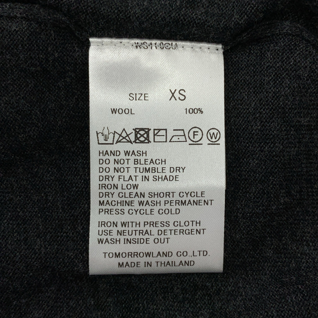 【美品】  TOMORROWLAND tricot / トゥモローランドトリコ | 2025AW | スーパーファインメリノウール クルーネックプルオーバー ニット セーター | XS | チャコールグレー系 | メンズ