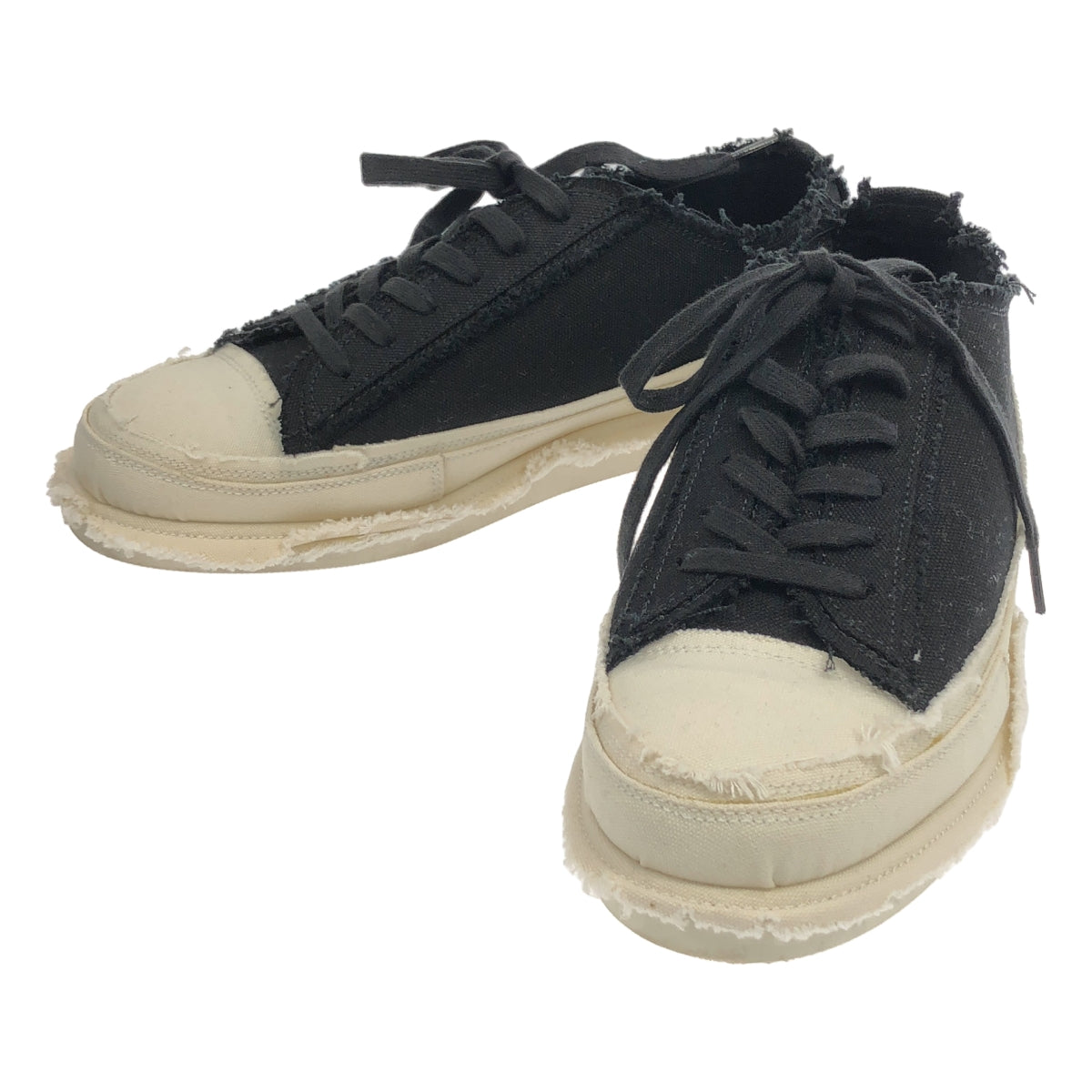 YOHJI YAMAMOTO POUR HOMME | 2025SS | 8/C 帆布 B 低筒繫帶運動鞋 | 尺寸 4 | 男款