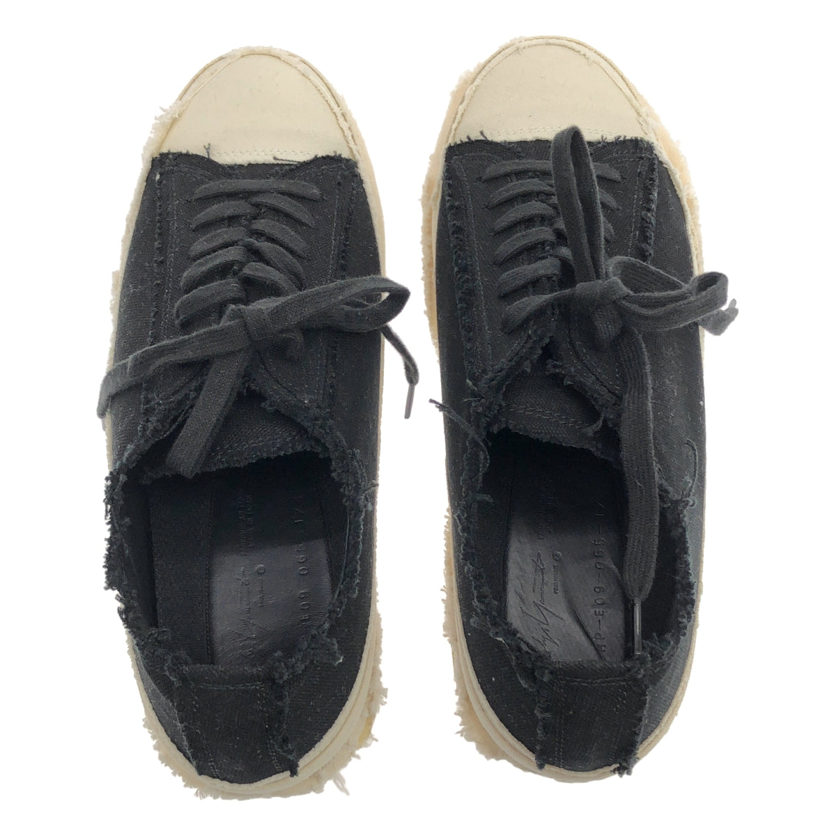 【미품】YOHJI YAMAMOTO POUR HOMME / 요우지야마모토풀 옴므 | 2025SS | 8/C CANVAS B LOW TOP LACE UP SNEAKER 레이스 업 스니커즈 | 4 |