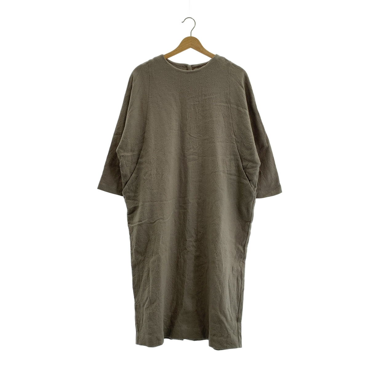 evam eva / エヴァムエヴァ | ウール ドルマン ワンピース | F | カーキ | レディース