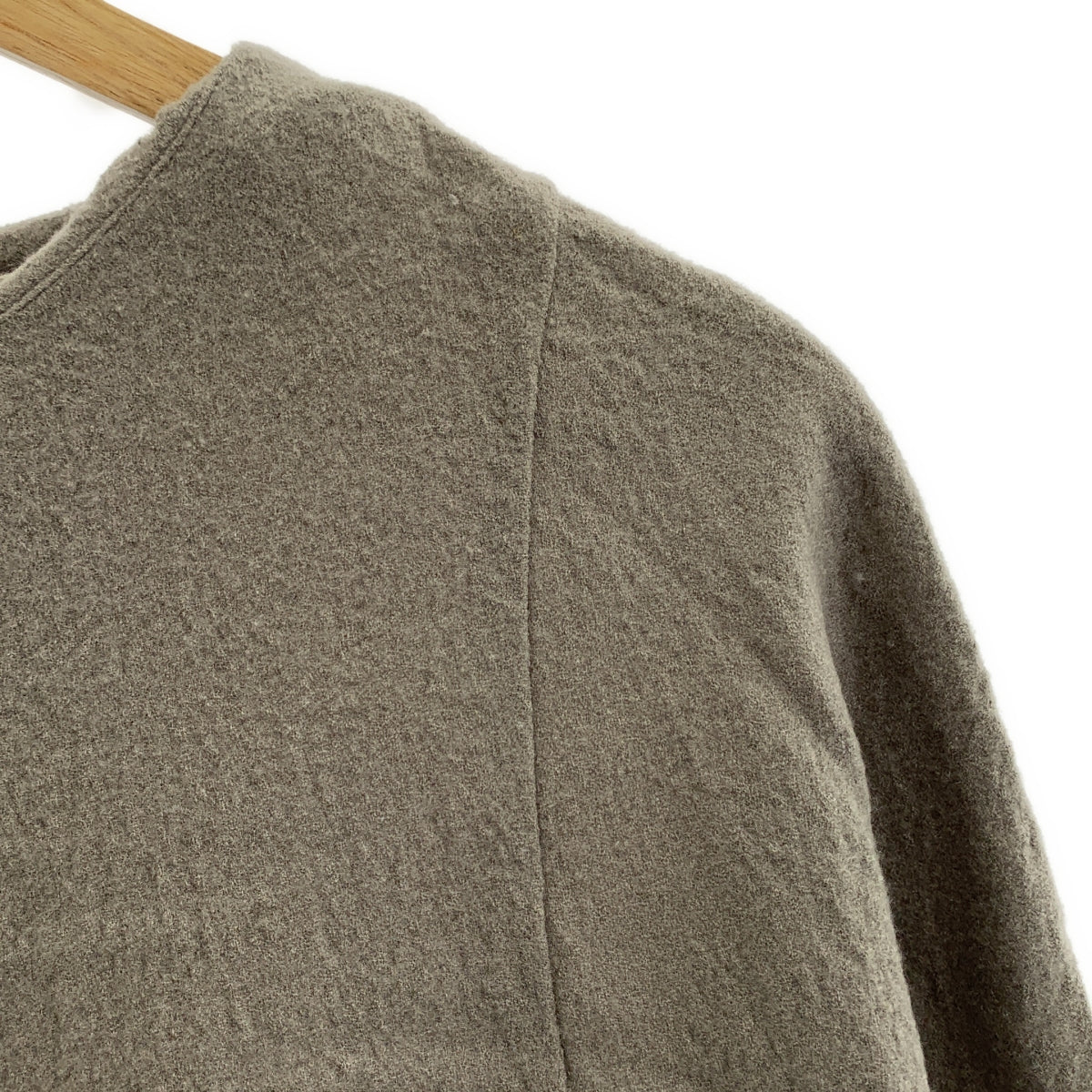 2024✨ evam eva vie ウールセーブルニットポンチョ チャコール evam