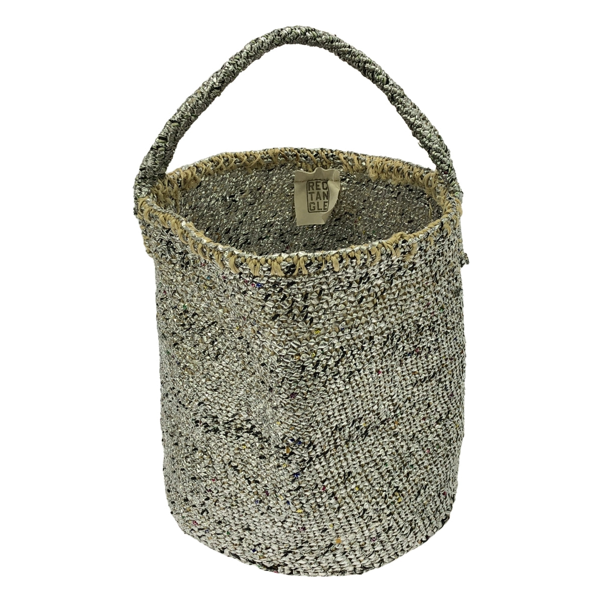 RECTANGLE | Silver Basket Small Tote Bag | Silver/Multi | Women's