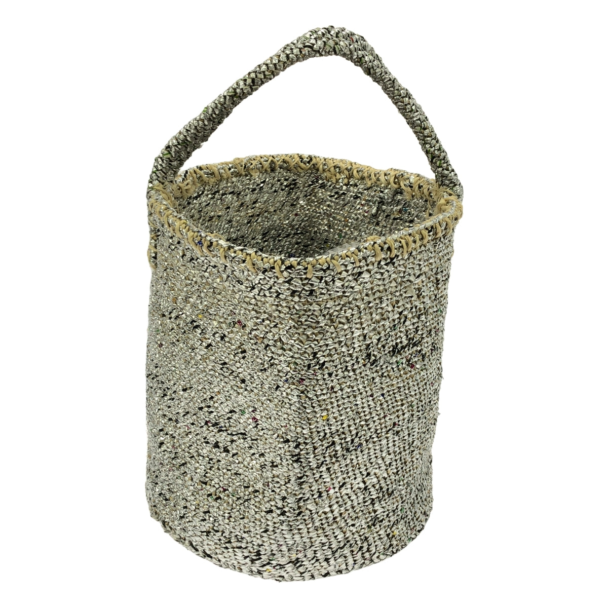 RECTANGLE | Silver Basket Small Tote Bag | Silver/Multi | Women's