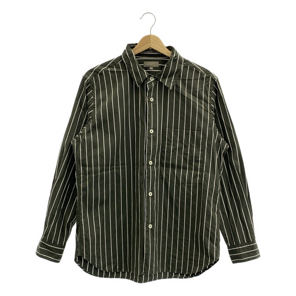 MARGARET HOWELL / 마가렛 하웰 | 2022SS | 코튼 스트라이프 레귤러 컬러 셔츠 | M | 남성
