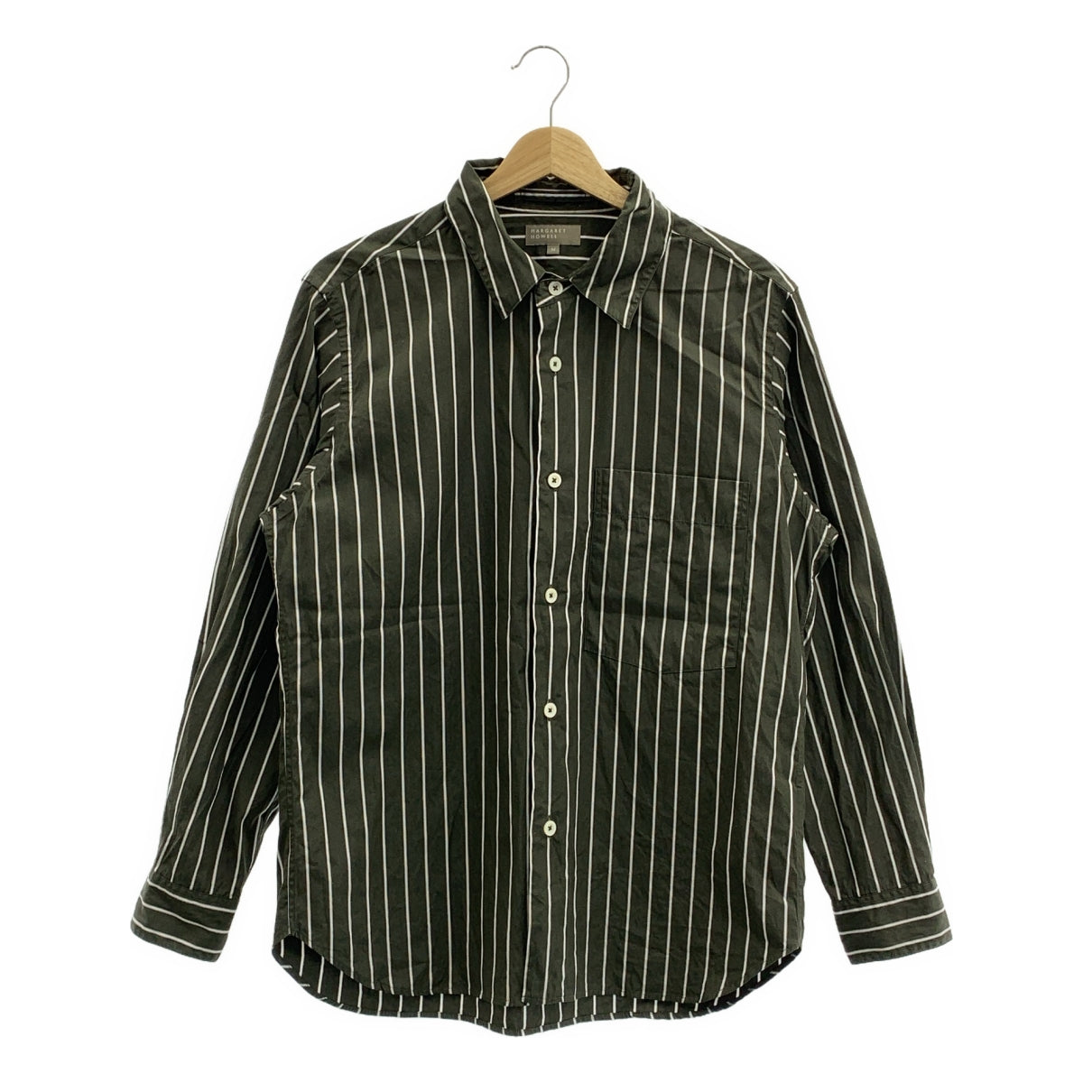 MARGARET HOWELL / マーガレットハウエル | 2022SS | コットン ストライプ レギュラーカラー シャツ | M | メンズ