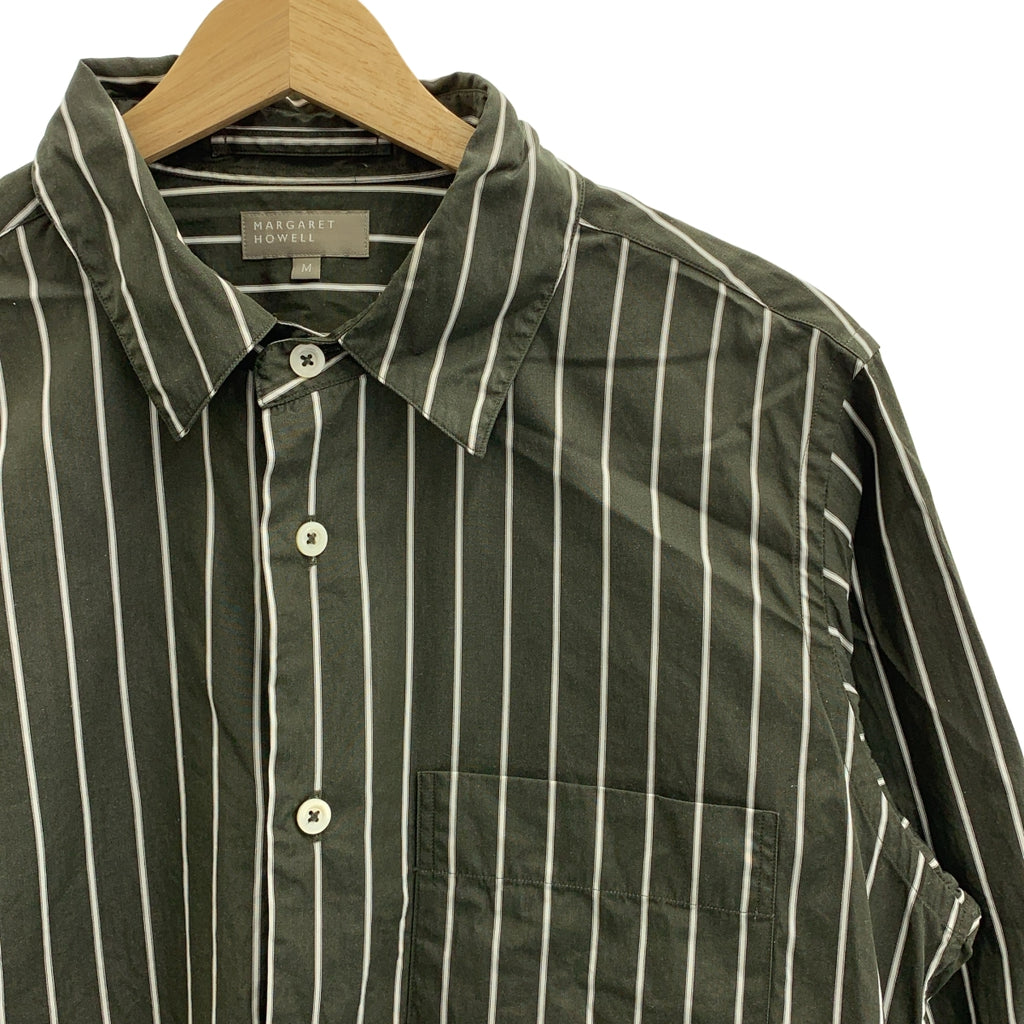 MARGARET HOWELL / 마가렛 하웰 | 2022SS | 코튼 스트라이프 레귤러 컬러 셔츠 | M | 남성