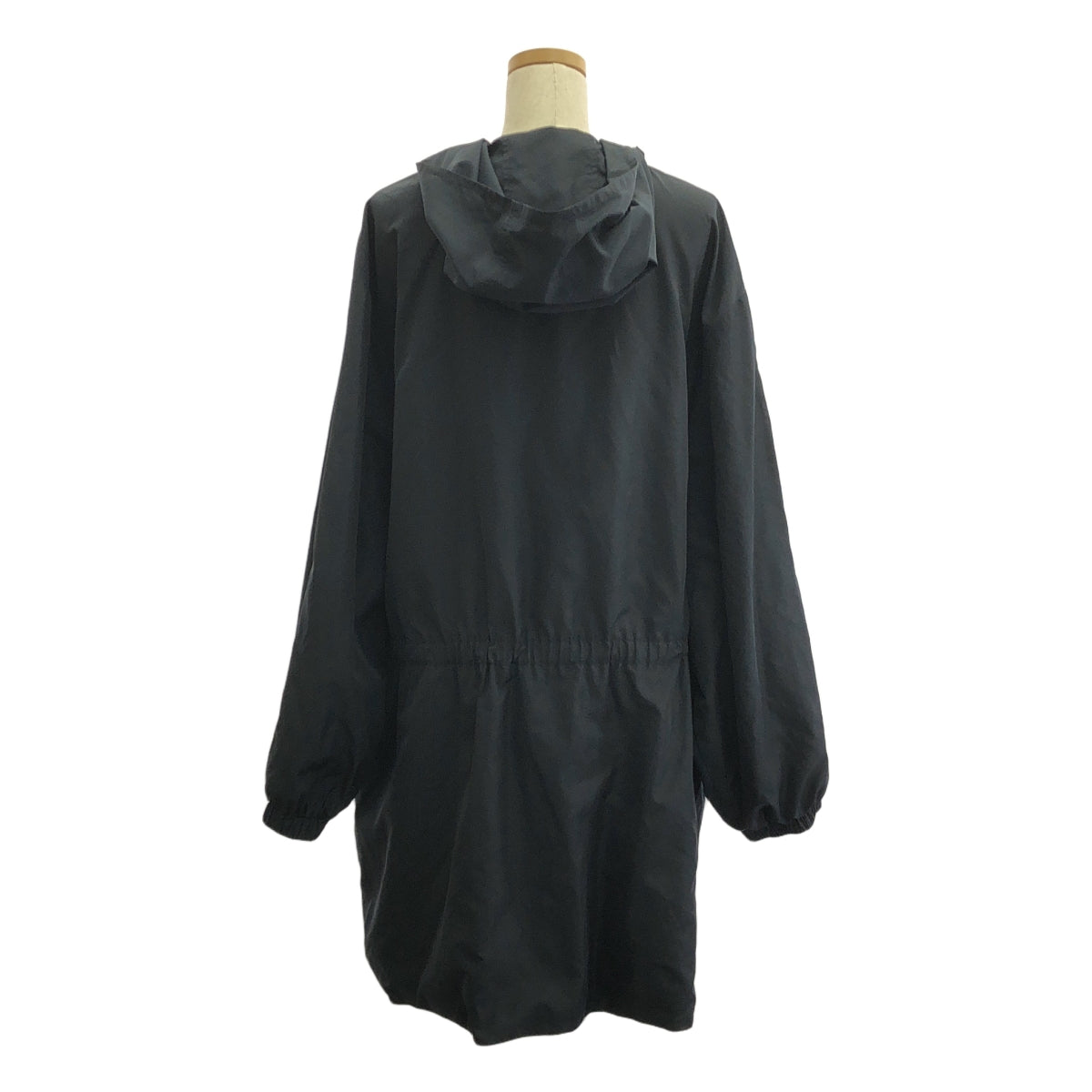 Max&Co. / マックスアンドコー | リバーシブル ポケット ギャザー デザイン フード コート | 48 | ブラック/カーキ | レディース